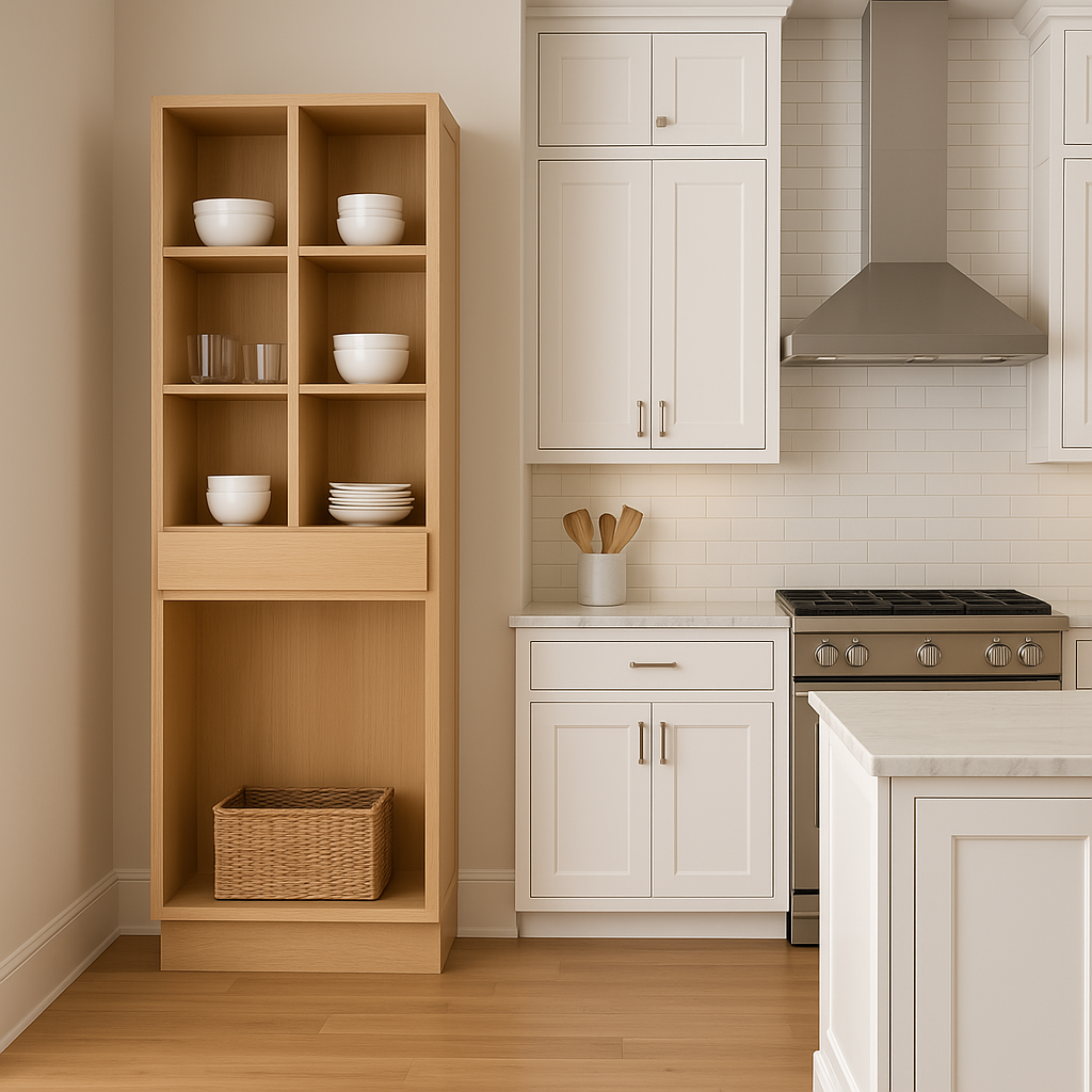 Hampton Bay Avondale 36 in. White Oak Shaker Pantry Cabinet