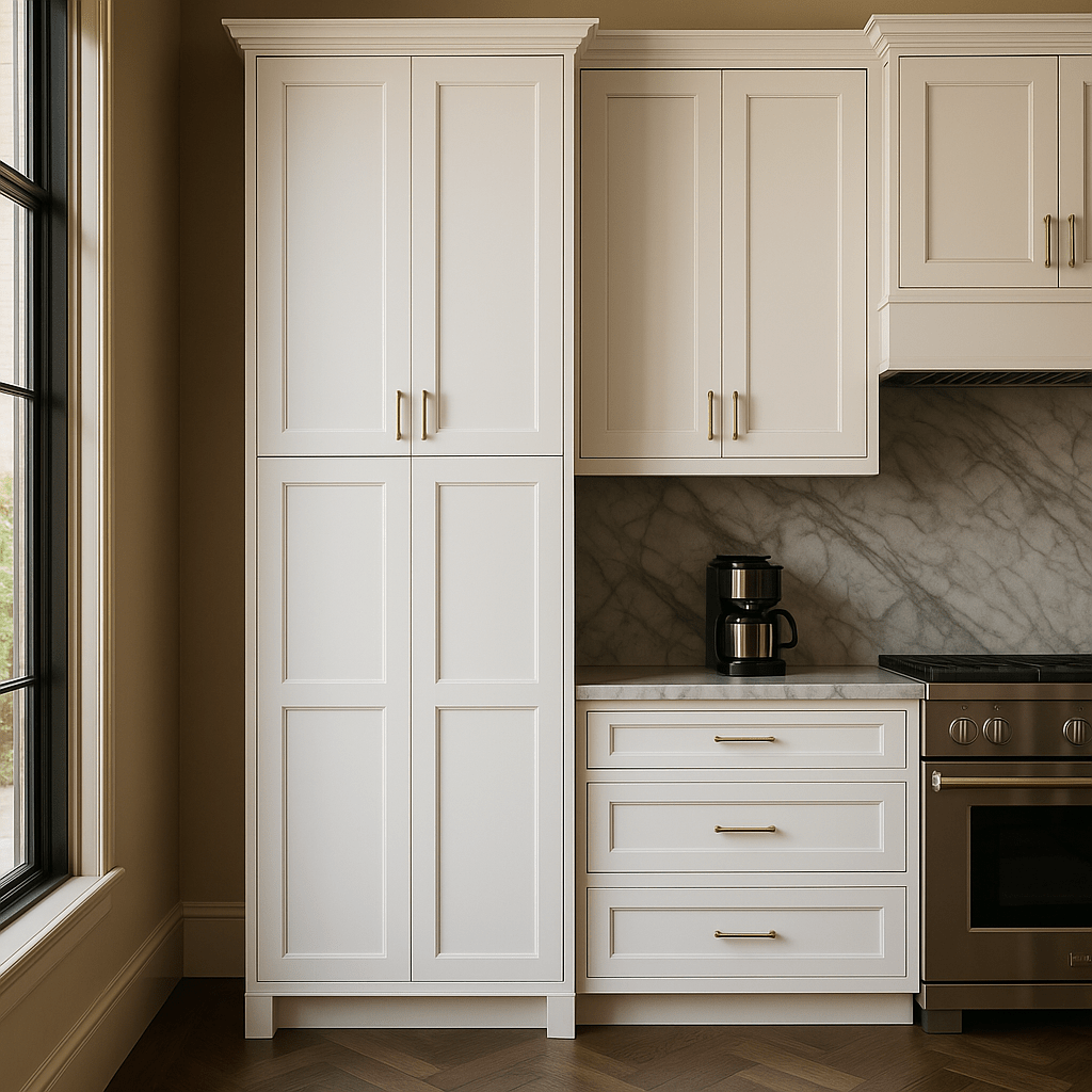 HOMLUX Shaker White Ready-to-Assemble Utility Cabinet, 24x24x90 Inches