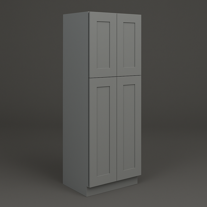 WOWOW Gray Plywood Kitchen Cabinet with Adjustable Shelves