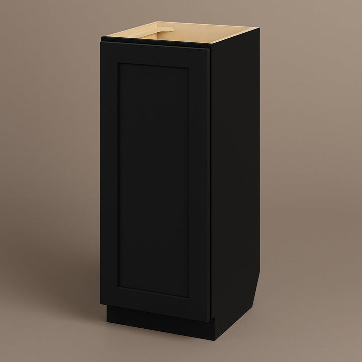 Hampton Bay Avondale Raven Black Shaker Wall Kitchen Cabinet, 15x12x36 in.