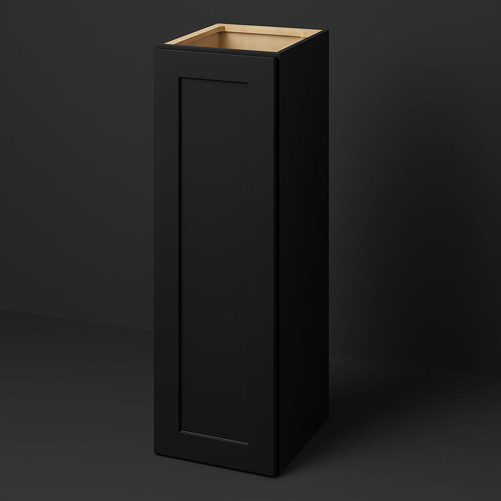 Hampton Bay Avondale Raven Black Shaker Wall Kitchen Cabinet, 12x12x42 Inches