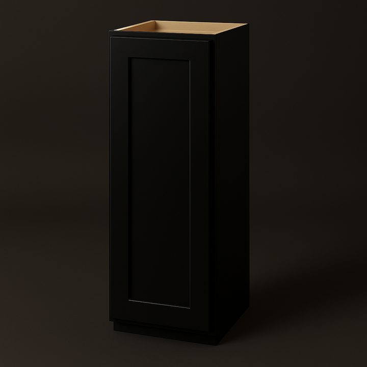 Hampton Bay Avondale Shaker Wall Kitchen Cabinet in Raven Black - 12x12x36