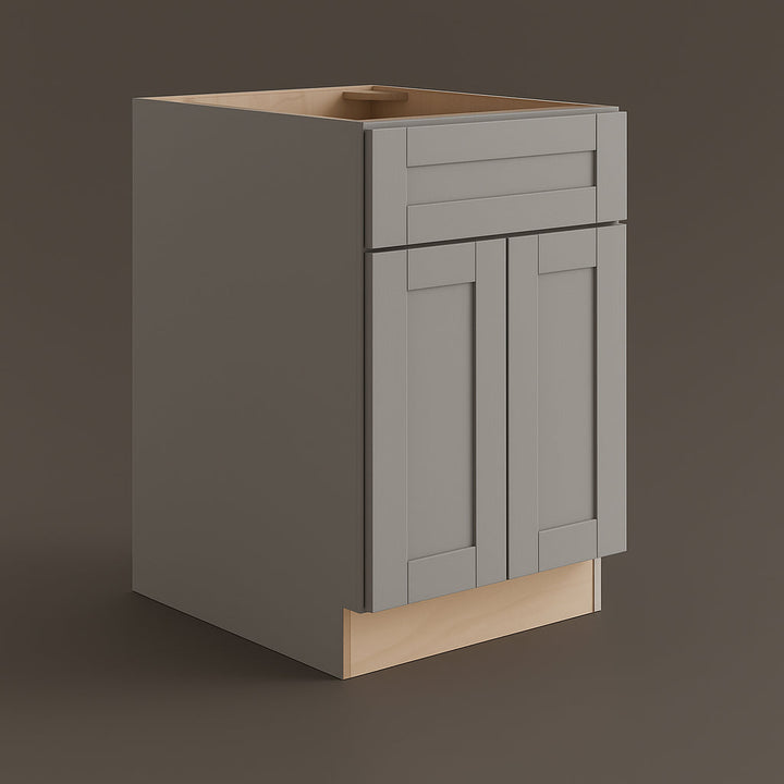 MILL'S PRIDE Richmond Vesuvius Gray Shaker Base Kitchen Cabinet - 24 in W x 24 in D x 34.5 in H