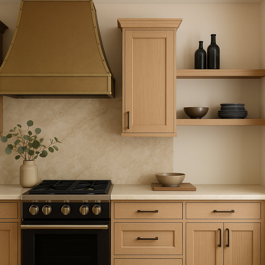 Hampton Bay Avondale 18" White Oak Shaker Wall Kitchen Cabinet