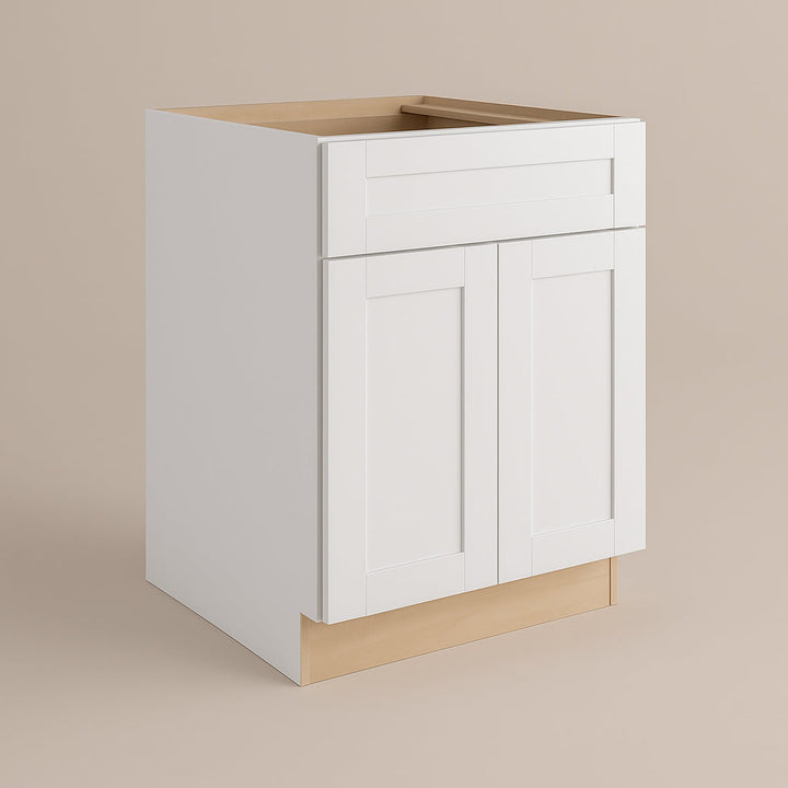 MILL'S PRIDE Richmond Verona White Plywood Shaker Sink Base Cabinet, 30 in W x 24 in D x 34.5 in H