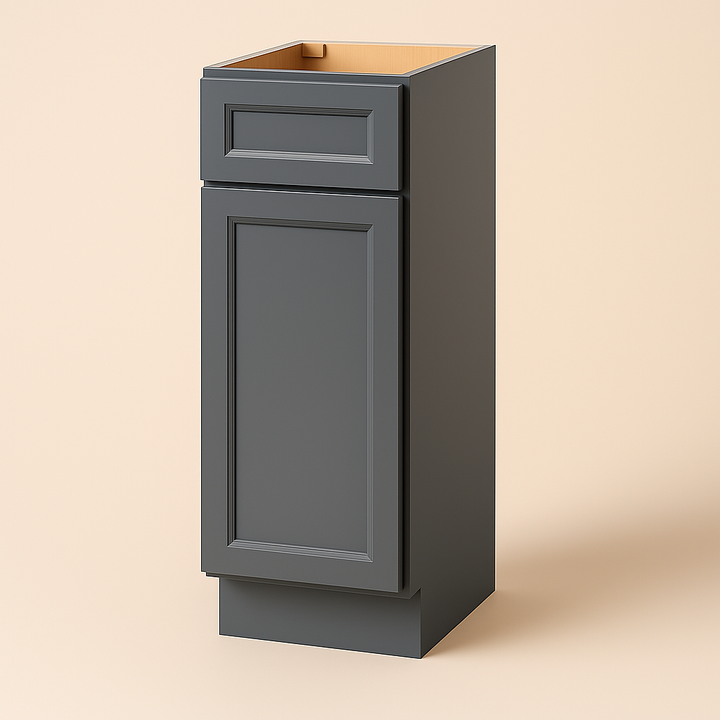 PELHAM & WHITE Keyport Shaker Charcoal Base Kitchen Cabinet - Tool-Free Assembly