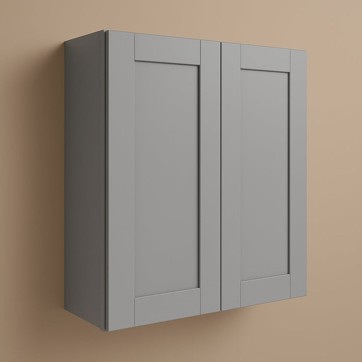 MILL'S PRIDE Richmond Vesuvius Gray Plywood Shaker Wall Kitchen Cabinet - 24" W x 12" D x 36" H
