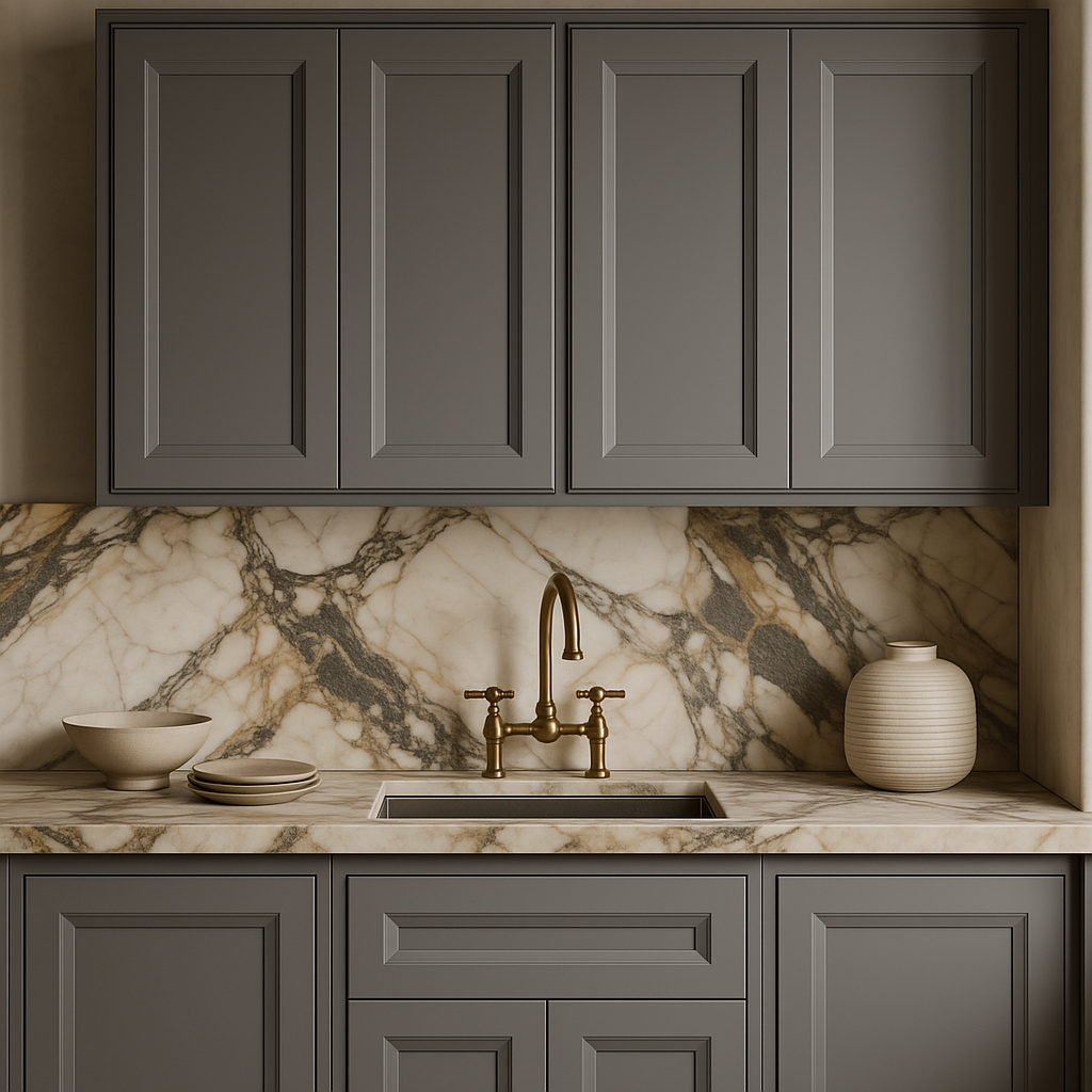 PELHAM & WHITE Keyport Shaker Wall Kitchen Cabinet, Charcoal, 27x12x30 in.