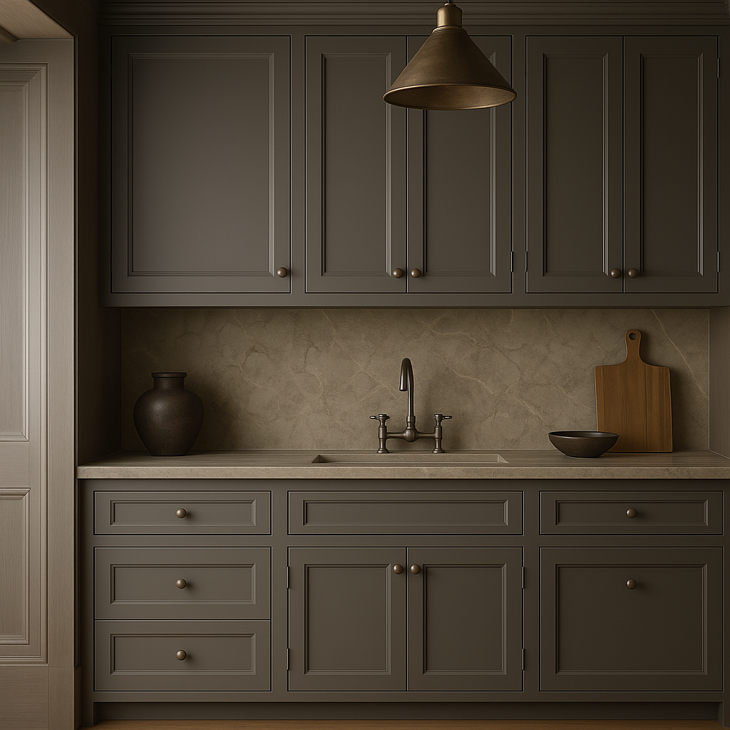 PELHAM & WHITE Keyport Shaker Wall Kitchen Cabinet, Charcoal, 24x12x30 in.