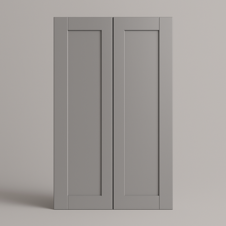MILL'S PRIDE Richmond Vesuvius Gray Plywood Shaker Wall Kitchen Cabinet - 24" W x 12" D x 42" H