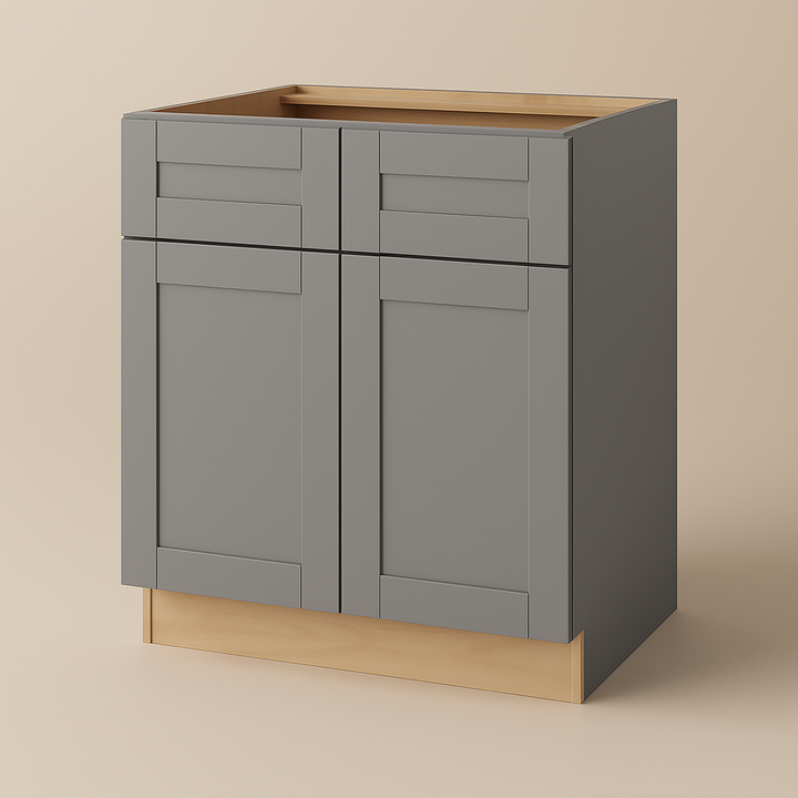 MILL'S PRIDE Richmond Vesuvius Gray Shaker Base Kitchen Cabinet - 30 in W x 24 in D x 34.5 in H