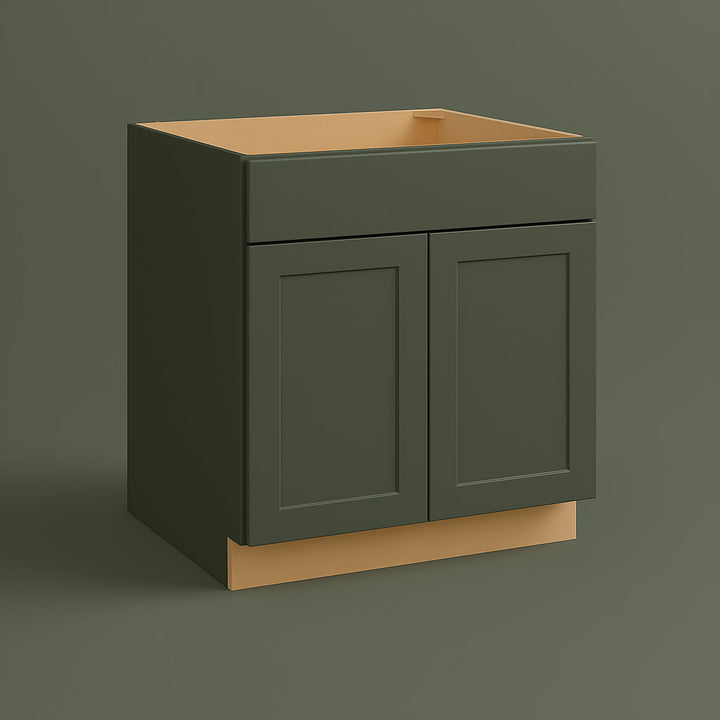 Hampton Bay Avondale Shaker Sink Base Kitchen Cabinet, Fern Green, 36x24x34.5 in.
