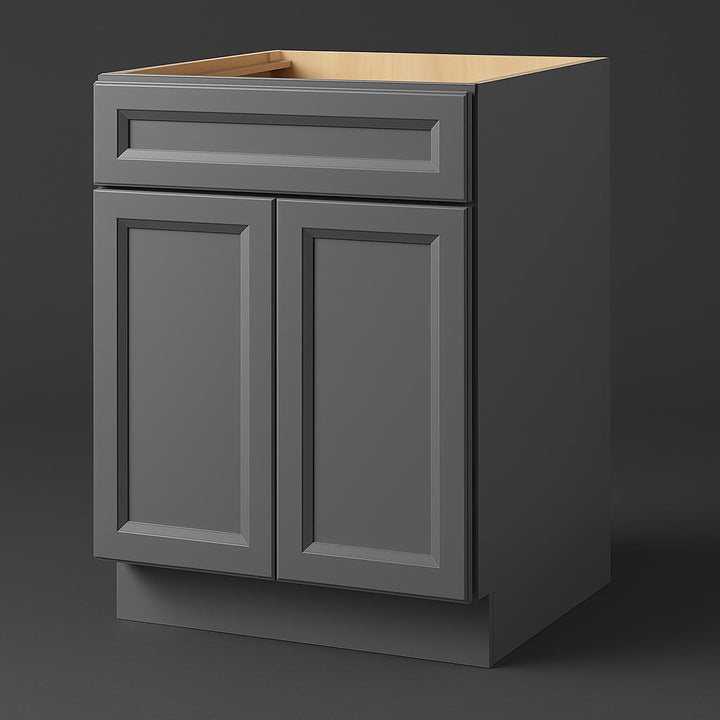 PELHAM & WHITE Keyport Shaker Charcoal Base Kitchen Cabinet - Tool-Free Assembly