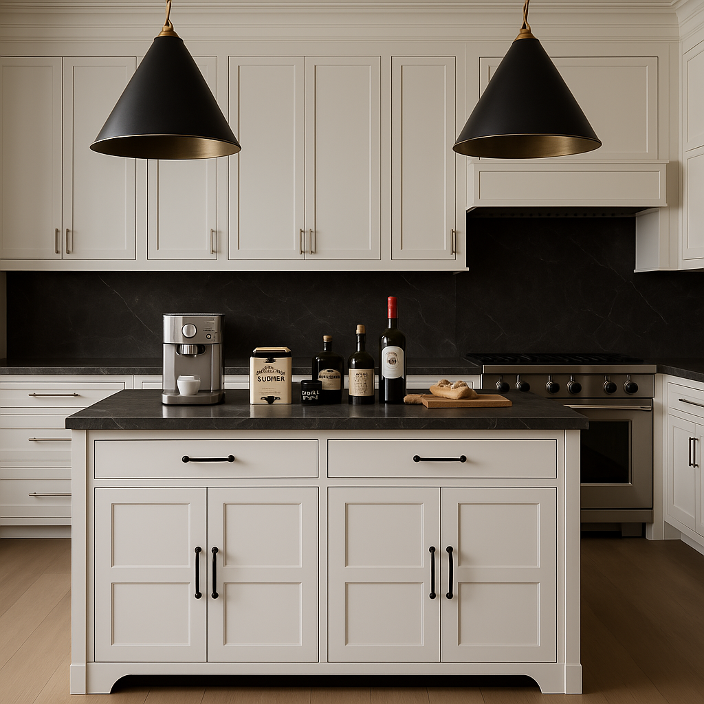 FUNKOL White MDF Kitchen Cabinet with Drawers and Doors