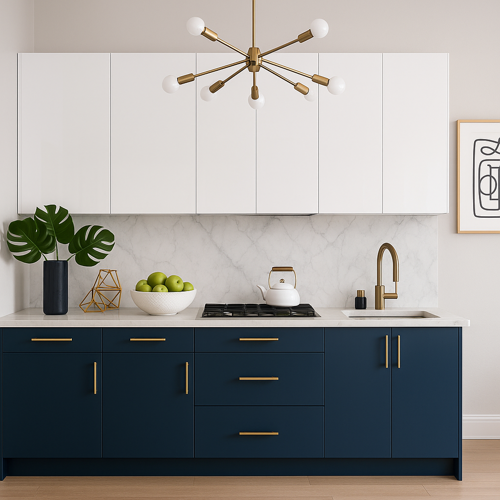 Cambridge Radiance Ready-to-Assemble Slab Wall Kitchen Cabinet in White Gloss, 36 in.
