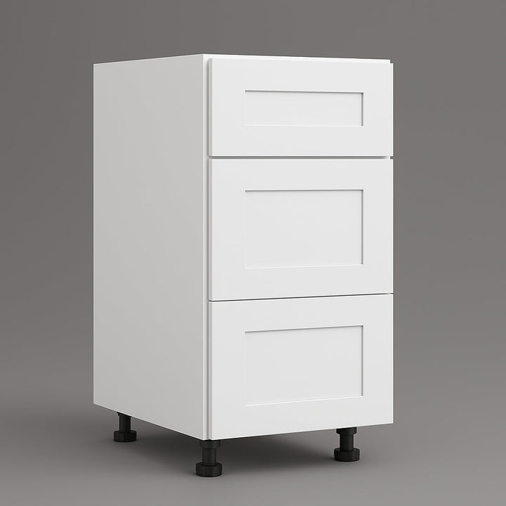 Cambridge Everest 18-inch White Shaker Drawer Base Kitchen Cabinet