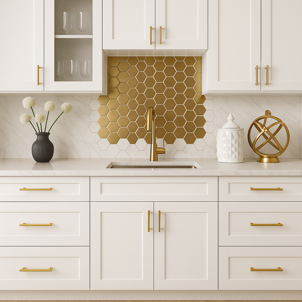 Plywell Shaker Sink Base Cabinet, Ready to Assemble, White, 27x34.5x24 in.