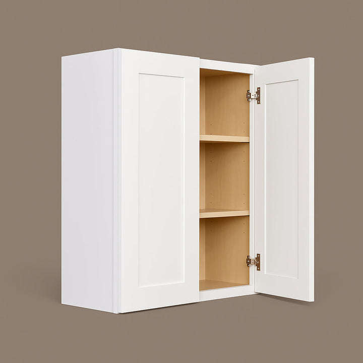 Bremen Cabinetry Shaker Wall Cabinet with Adjustable Shelves, White