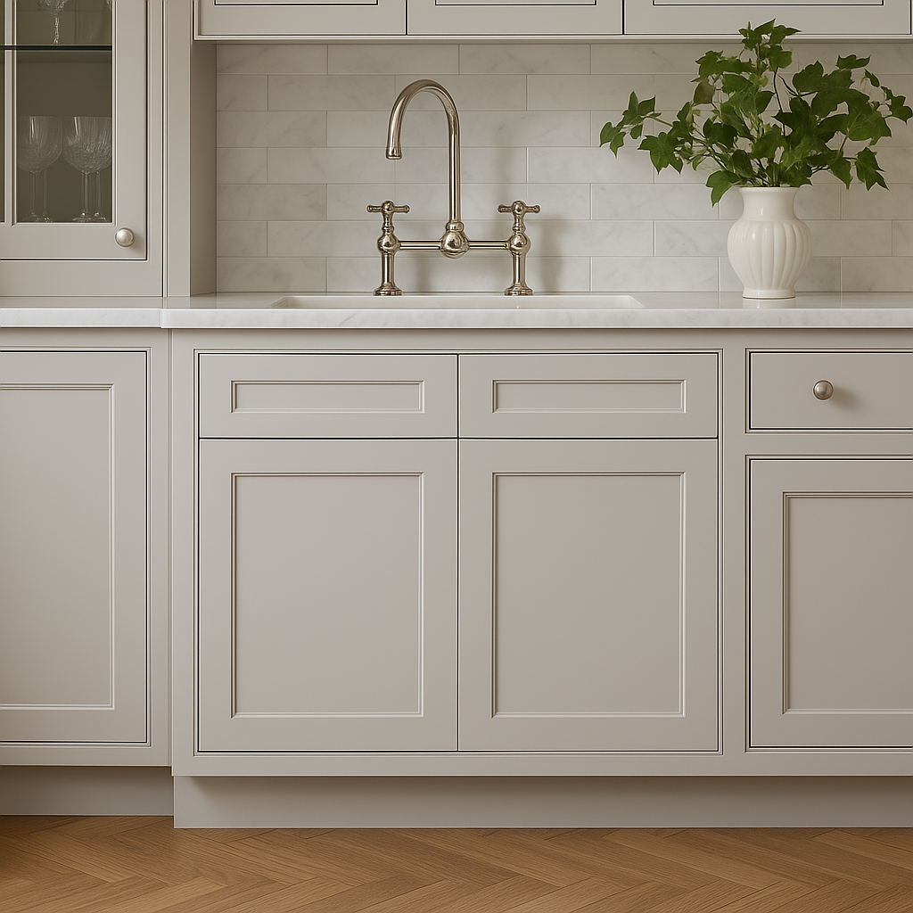 Plywell Shaker Base Cabinet with 2-Door and 1 Drawer in Gray
