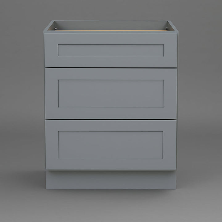 WOWOW Grey Painted Plywood Drawer Base Kitchen Cabinet with Soft Close