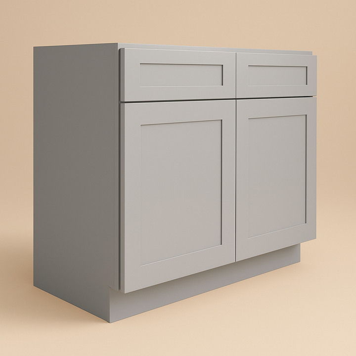 Plywell Shaker Base Cabinet with 2-Door and 1 Drawer in Gray