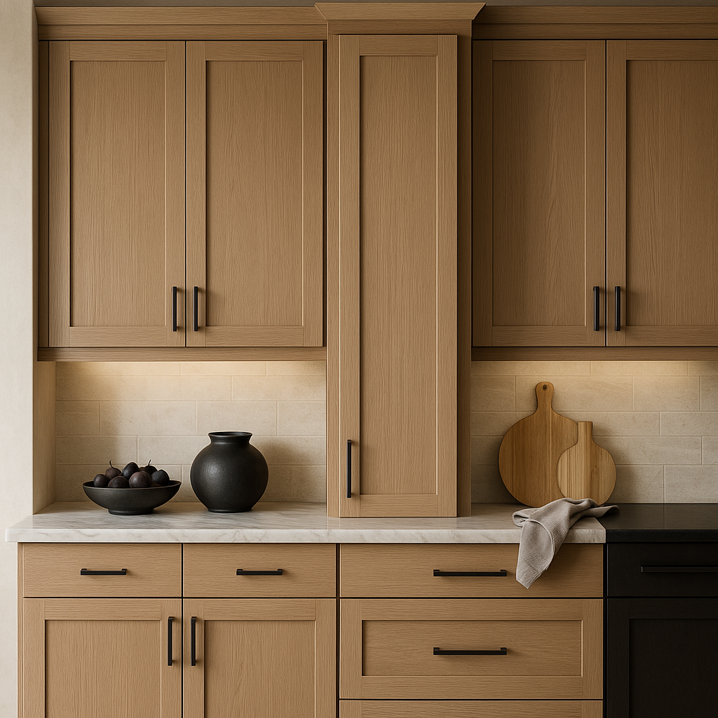 Hampton Bay Avondale Shaker Wall Kitchen Cabinet in White Oak - 12x12x42
