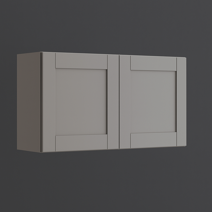 MILL'S PRIDE Richmond Vesuvius Gray Plywood Shaker Wall Kitchen Cabinet - 30x12x24