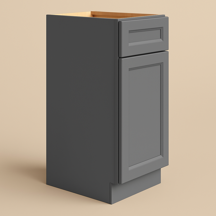 PELHAM & WHITE Keyport Shaker Charcoal Base Kitchen Cabinet - Tool-Free Assembly