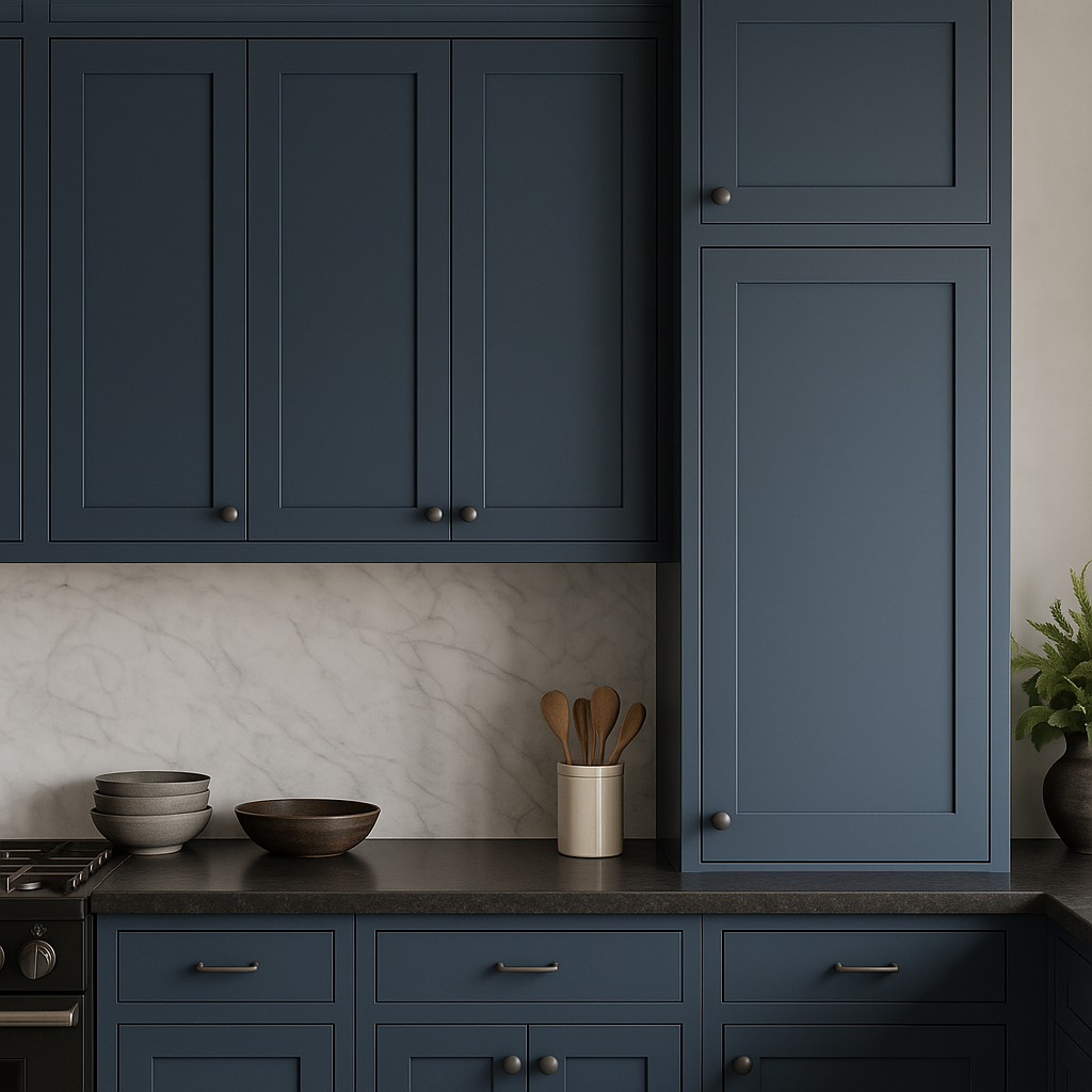 MILL'S PRIDE Valencia Blue Shaker Wall Kitchen Cabinet - 18" W x 12" D x 42" H