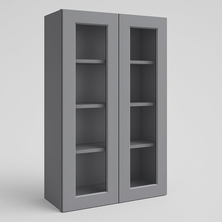 HOMEIBRO Shaker Gray Wall Kitchen Cabinet, 24x12x42 Inches, Ready to Assemble