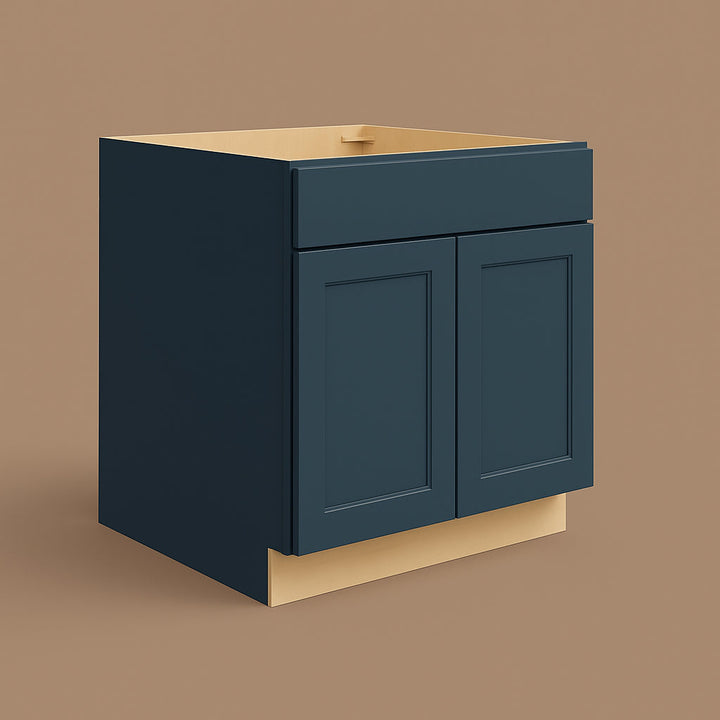 Hampton Bay Avondale Ink Blue Shaker Sink Base Cabinet, 36 in.