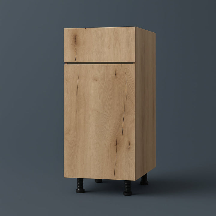 Cambridge Radiance Ready to Assemble Slab Base Kitchen Cabinet, Light Oak
