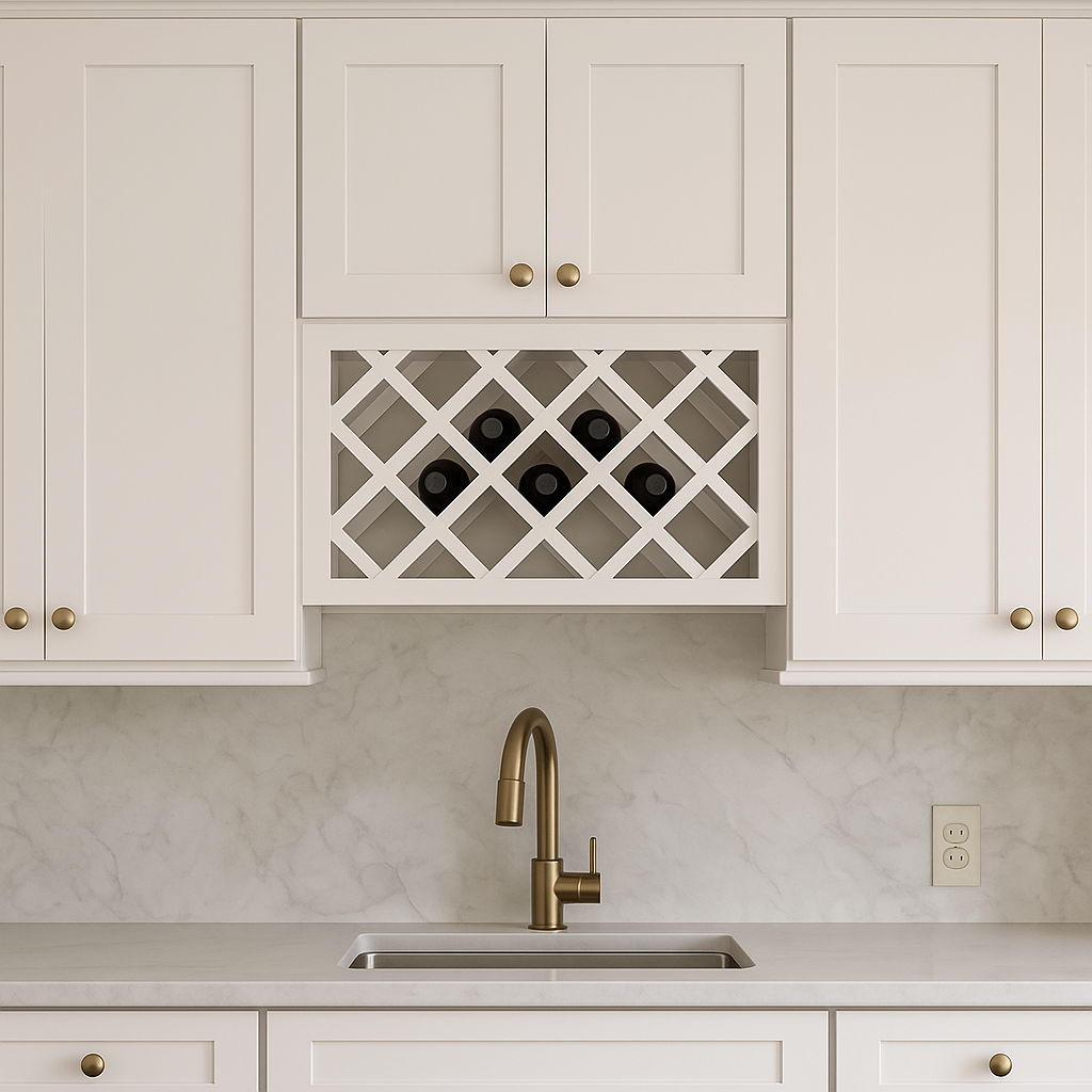 LIFEART CABINETRY Shaker Ready to Assemble Wall Wine Rack, 30 in. W x 18 in. H x 12 in. D, White