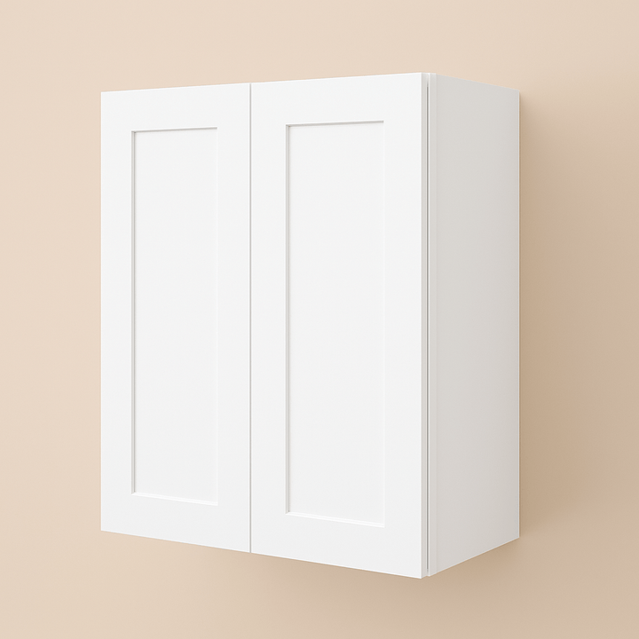 Bremen Cabinetry Shaker Wall Cabinet with Adjustable Shelves, White