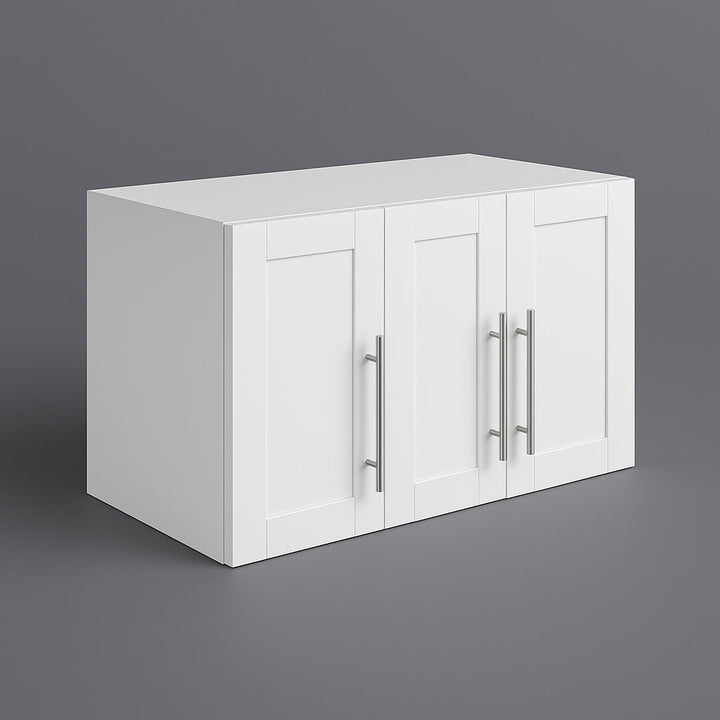 Aoibox Stackable Wall Mounted Upper Kitchen Cabinet, 15.75 in. W x 35.43 in. D x 19.69 in. H, White MDF