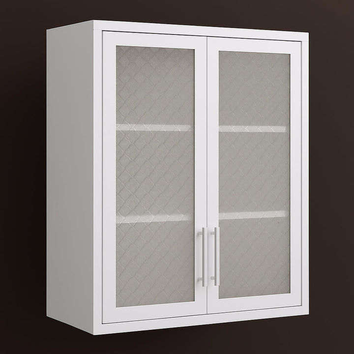 Aoibox Steel Wall Mounted Cabinet with Glass Door, 31.50 in. W x 11.80 in. D x 30 in. H