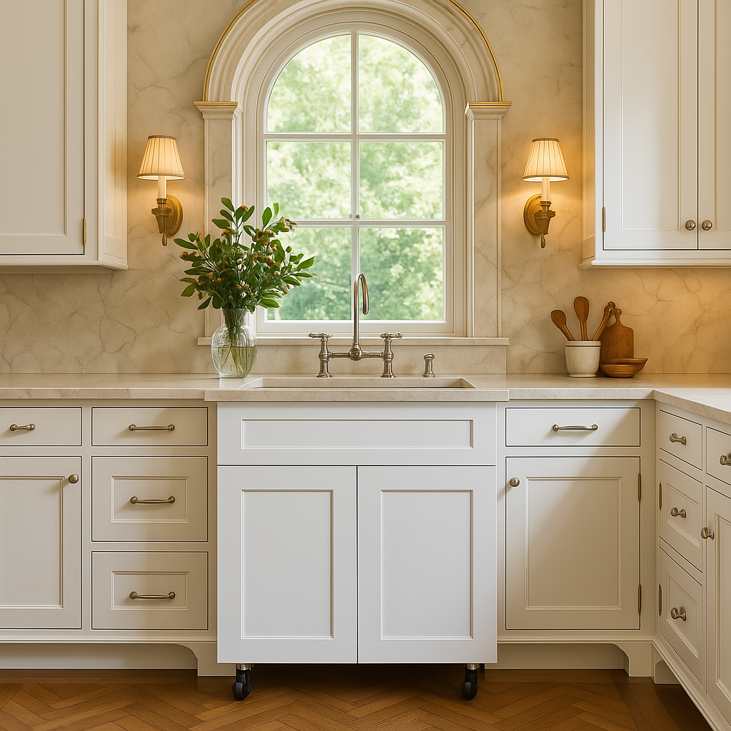 Cambridge Everest 30 in. Shaker Sink Base Kitchen Cabinet in White