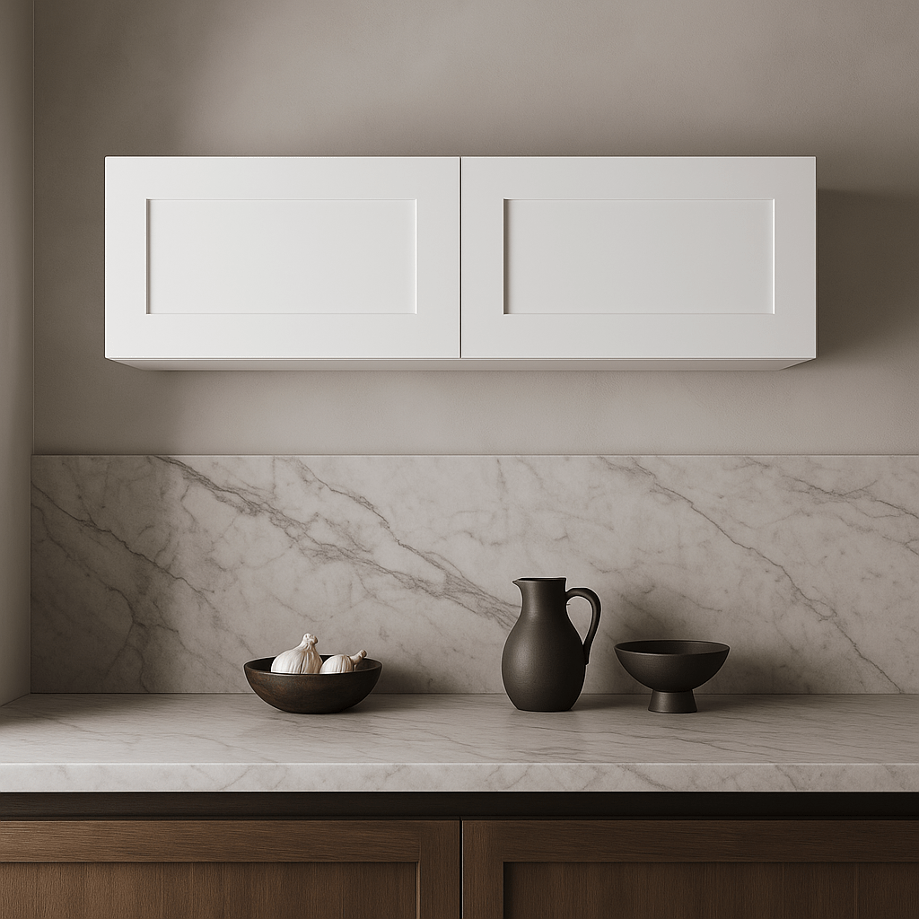 HOMLUX Ready to Assemble Shaker White Wall Cabinet - 36 in. W x 24 in. D x 12 in. H