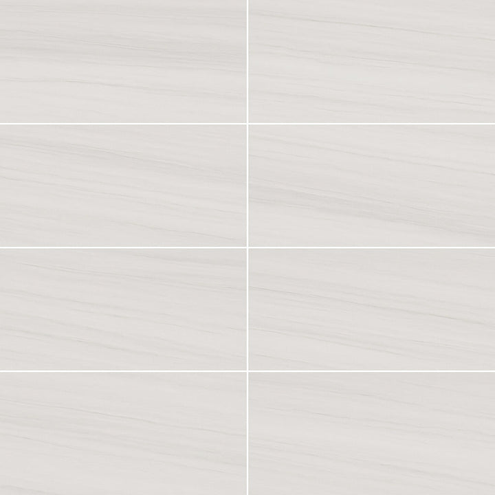 San Giorgio San Sonora Polished Porcelain Tile - 12 x 24, White, Waterproof, Frost Resistant