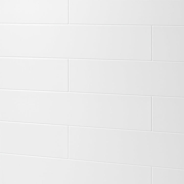 Festival Bright White Ice Ceramic Wall Tile - 6 x 18 High Gloss