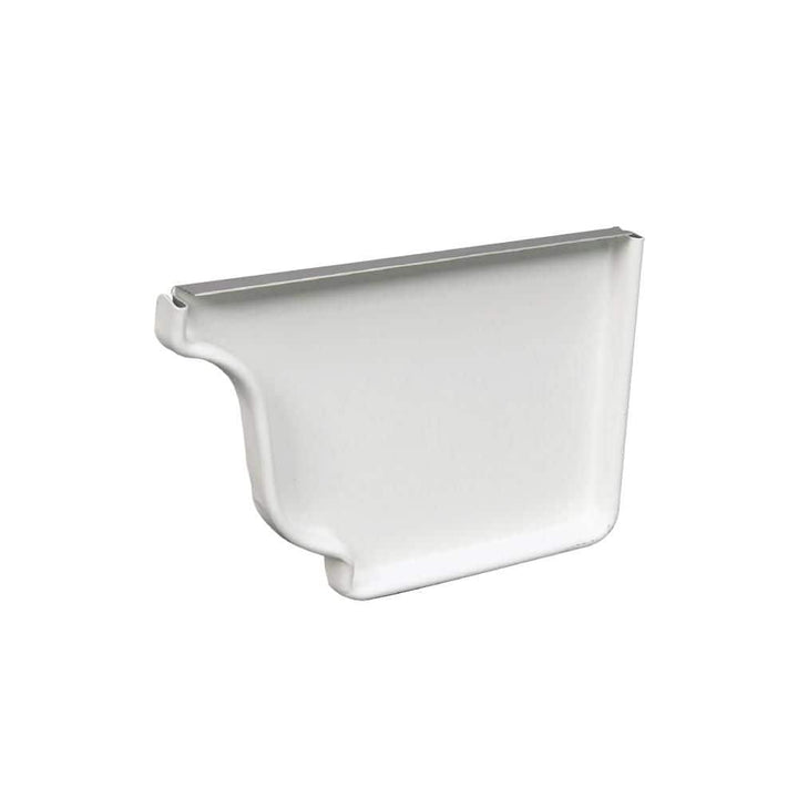 Amerimax Home Products 6 in. White Aluminum K-Style Right End Cap (Right End Cap)