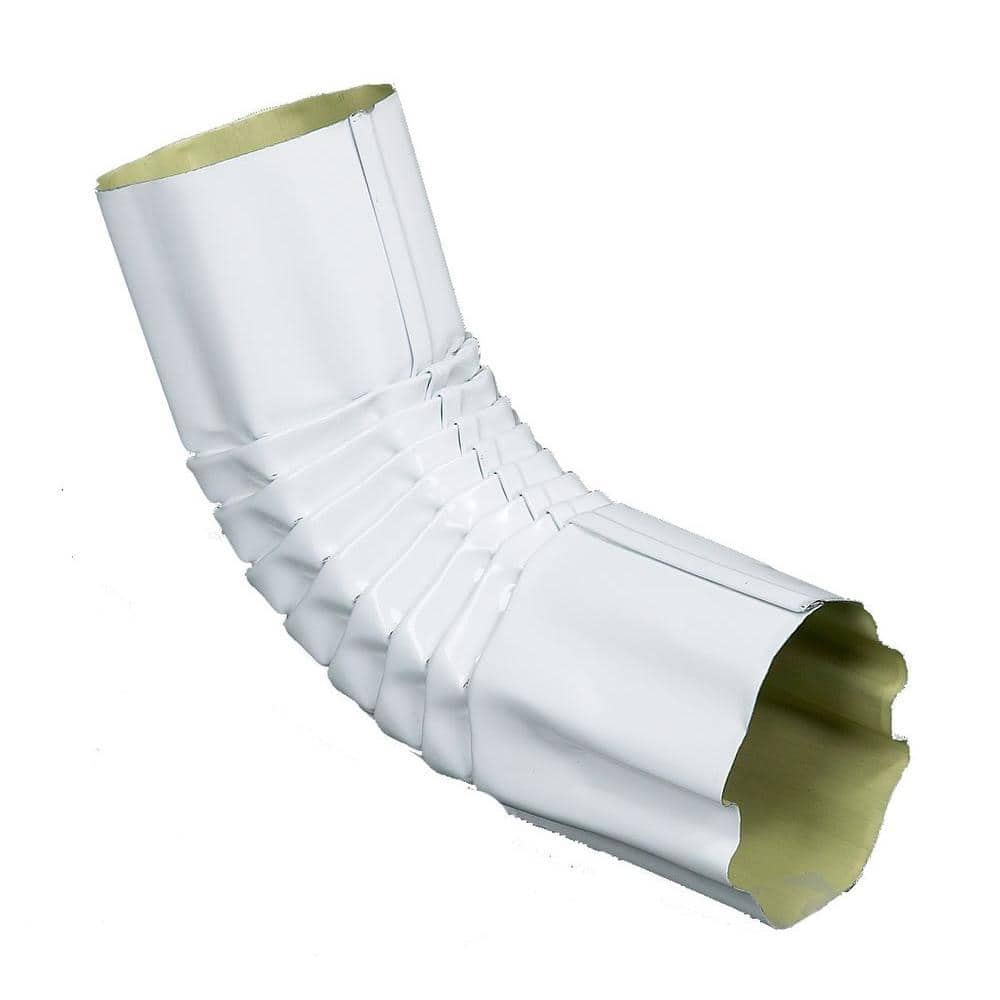 Berger Corrugated Round Elbow High Gloss White 4" .024