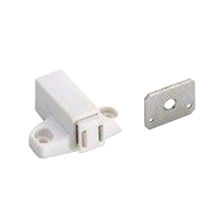 Amerock Magnetic Touch White Latch with Strike, BP32301W