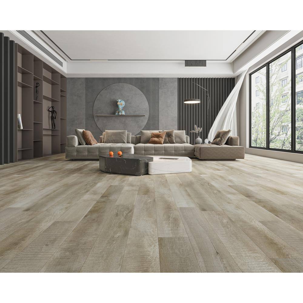 Montserrat Summa Antique Pearl 14 mm T x 7.75 in. W HDF Waterproof AC5 Click Lock Laminate Wood Flooring (23.09 sq. ft./case)
