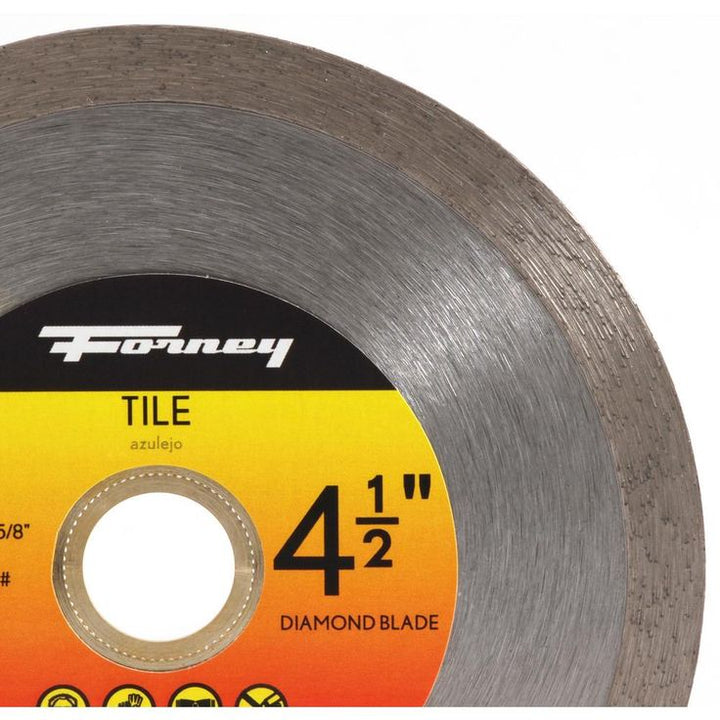 Forney 4-1/2 in. Continuous Rim Diamond Tile-Cutting Blade