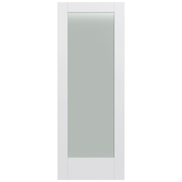 32 in. x 80 in. MODA Primed PMT1011 Solid Core Wood Interior Door Slab w/Translucent Glass - Super Arbor