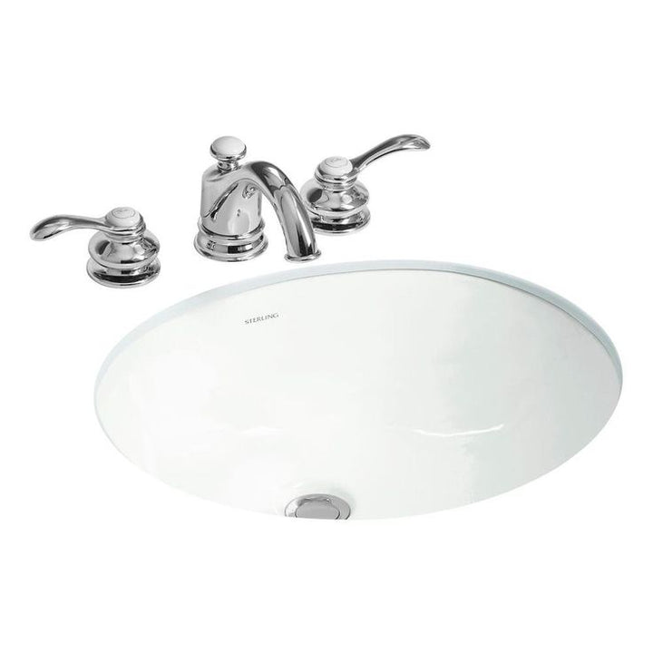 STERLING Wescott Under-Mounted Vitreous China Bathroom Sink in White with Overflow Drain