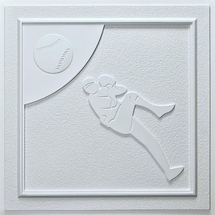 Baseball White 24-inch Ceiling Tiles (10 tiles)