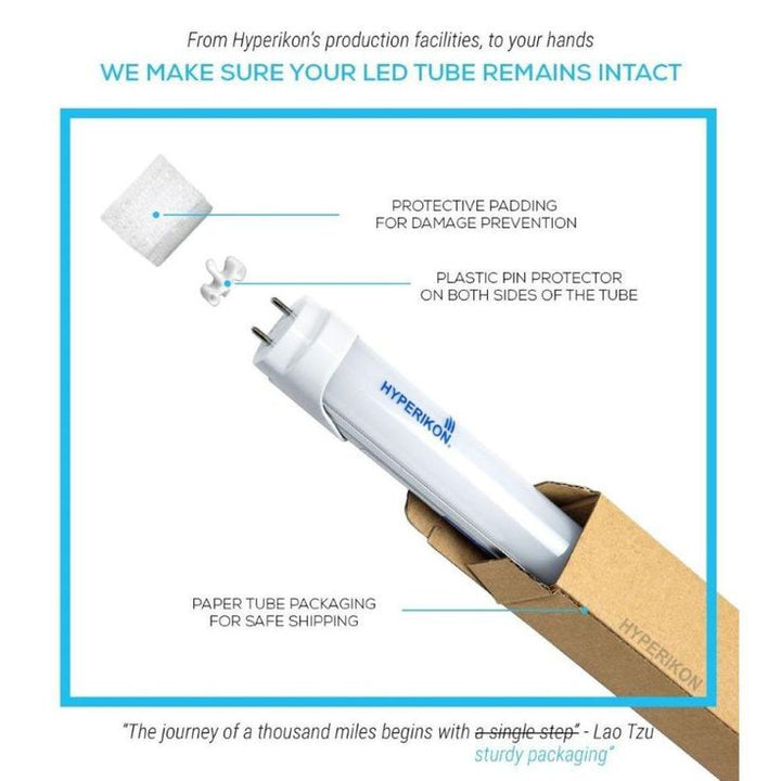 Hyperikon 14-Watt 3 ft. Linear T8 Clear Ballast Bypass Double-End LED Tube Light Bulb (4-Pack)