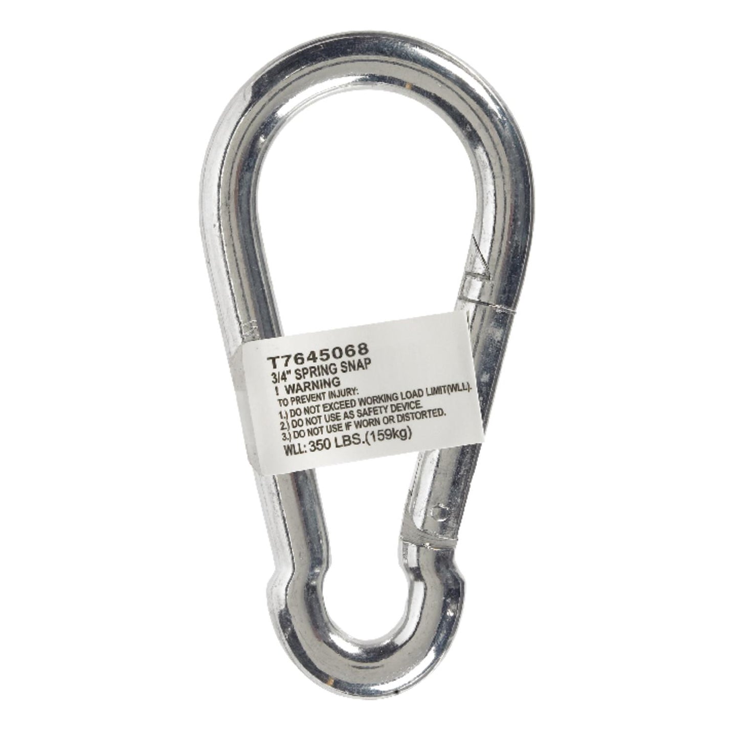 Campbell Zinc-Plated Steel Spring Snap, 350 lb, 4-3/4 in. Length